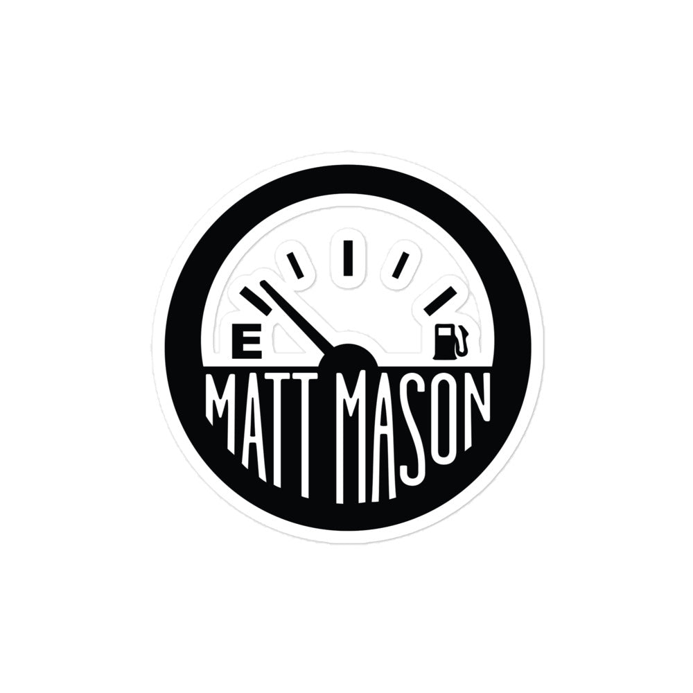 Matt Mason "E" Bubble-free stickers