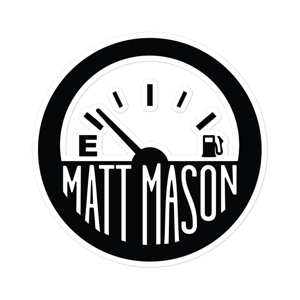 Matt Mason "E" Bubble-free stickers